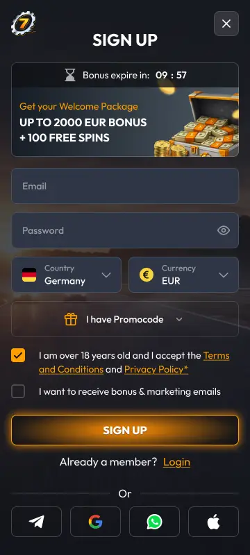 7Gear Casino mobile